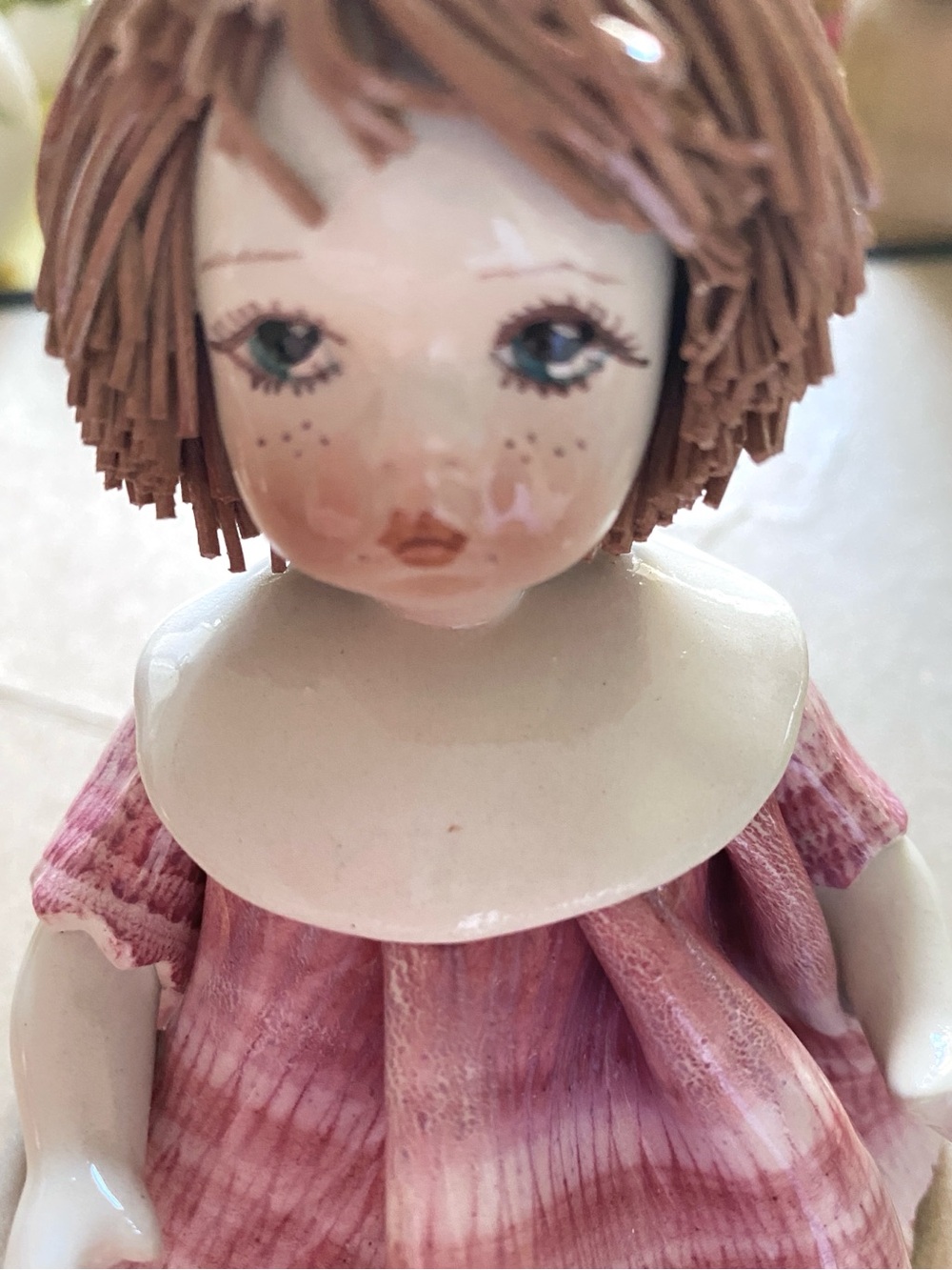 Vintage 1980s Lino Zampiva porcelain figurine handmade in Italy. EC Blue Eyes - Picture 2 of 14